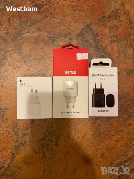 Зарядно за iphone или samsung нови са, снимка 1