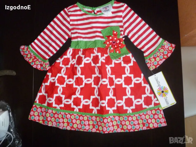 4г Страхотна маркова Коледна рокля НОВА, снимка 1