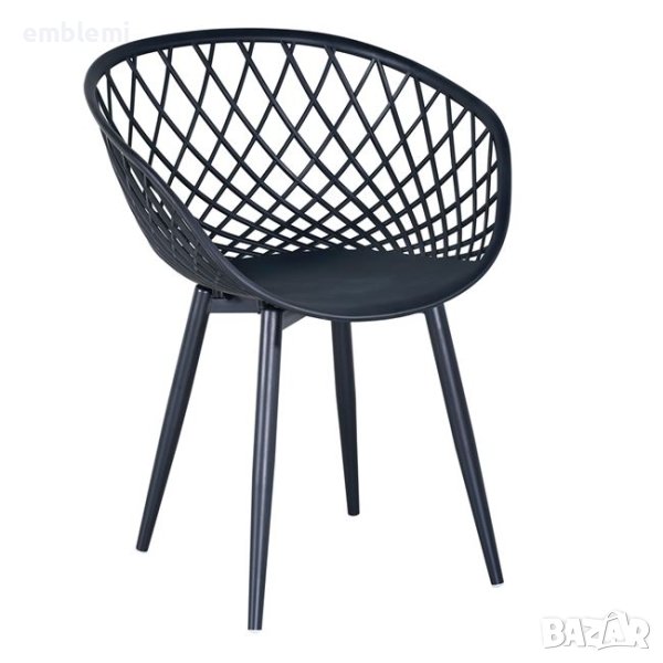 Стол градински трапезен Rex черен, снимка 1