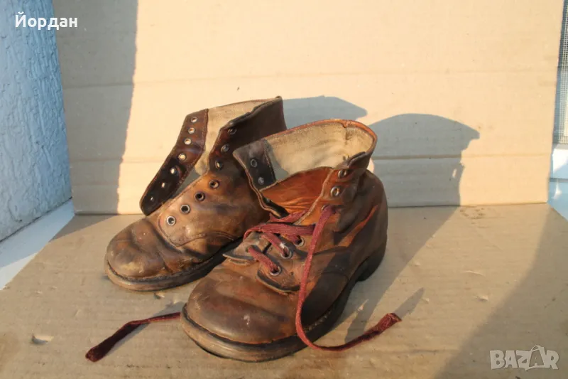 Детски обувки  1920-та година кожа и гьон, снимка 1
