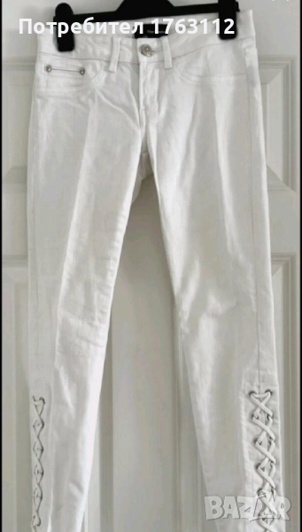 The Kooples дамски бял дънков панталон, размер 24, short skinny fit, снимка 1