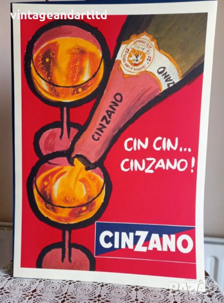 Cinzano оригинален плакат, перфектно състояние!, снимка 1