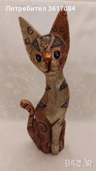 Декоративна арт фигура на котка, коте, декорация, снимка 1