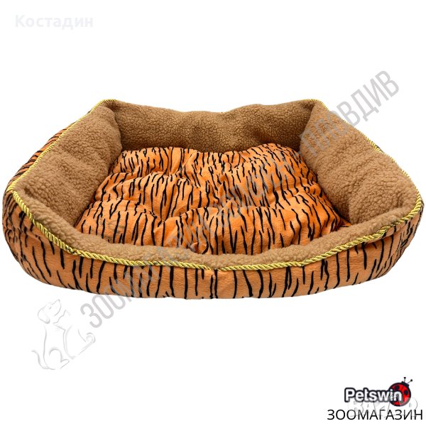 Легло за Домашен Любимец - за Куче/Коте - 50см/45см/13см - Разцветка - Тигър, снимка 1