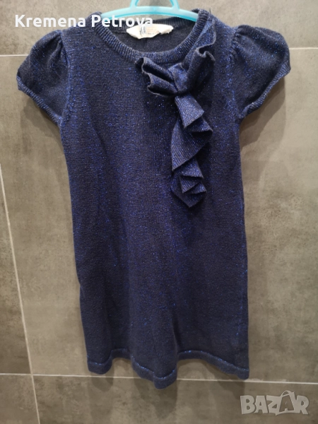 Блестяща рокличка с лакме H&M, подходяща за Коледа, размер 110-116, 5-6 години, снимка 1