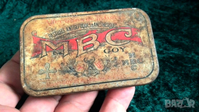 От 1930г Метална кутия - Френска антична метална кутия