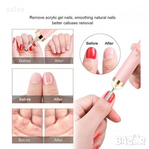 Пила за оформяне на нокти 5в1, с USB, снимка 1