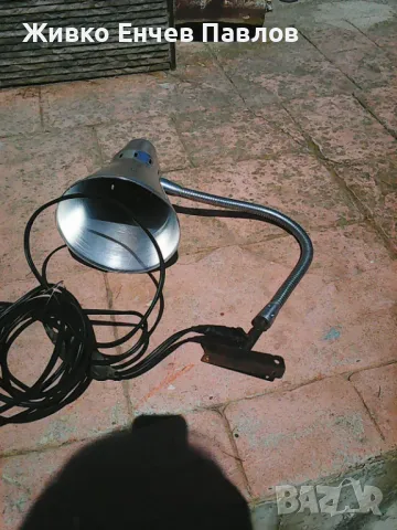 Стара индустриална лампа, снимка 2 - Антикварни и старинни предмети - 50387018