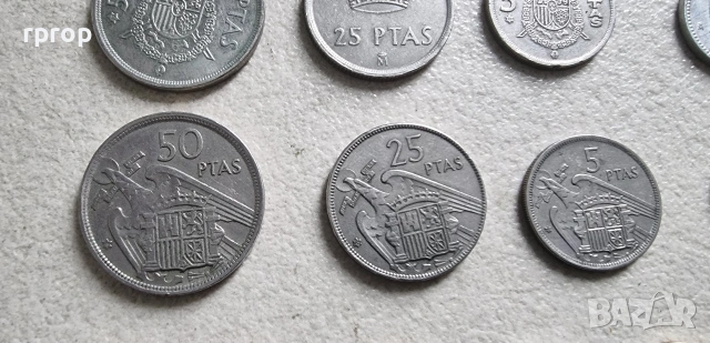 Испания. Испански песети . 15 бройки., снимка 4 - Нумизматика и бонистика - 35773496