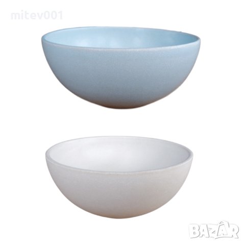 Промо пакет 6 бр. Порцеланова купа, светло синя 14см. 300мл. внос Португалия, преоценка, снимка 4 - Чинии - 41363291