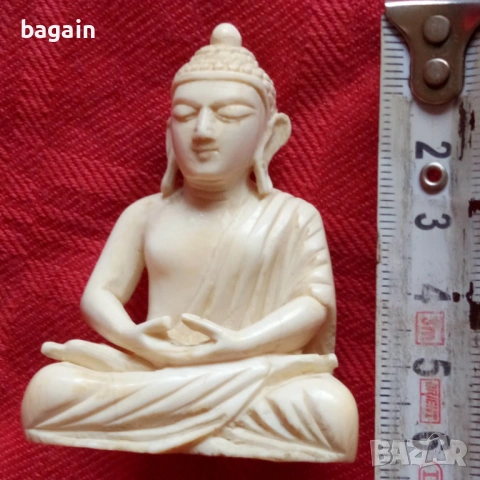 Статуя на Буда от слонова кост., снимка 2 - Статуетки - 53757922