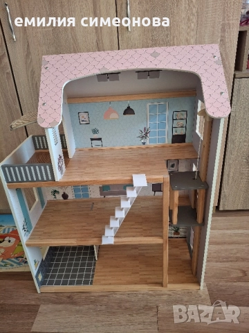 дървена къща за кукли , снимка 7 - Играчки за стая - 52538762
