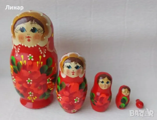 Матрешка русская сувенирная 5 в 1., снимка 1