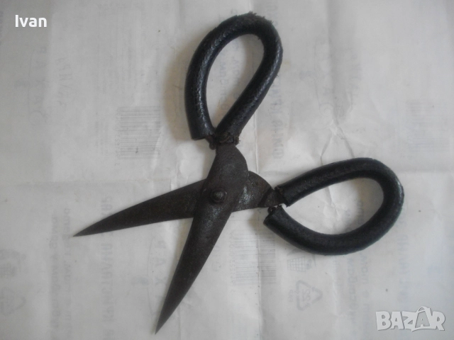Ретро винтидж стара българска Соц НРБ ръчна ножица голяма 295мм с отваряне 155мм ОТЛИЧНО СЪСТОЯНИЕ, снимка 4 - Други инструменти - 51554797