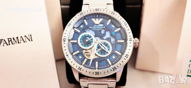 Emporio Armani AR60052 automatic skeleton мъжки механичен часовник чисто нов с кутия