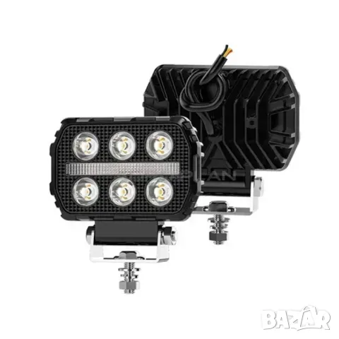 LED халоген 29 W с 6 диода и мигач, снимка 3 - Аксесоари и консумативи - 55864121