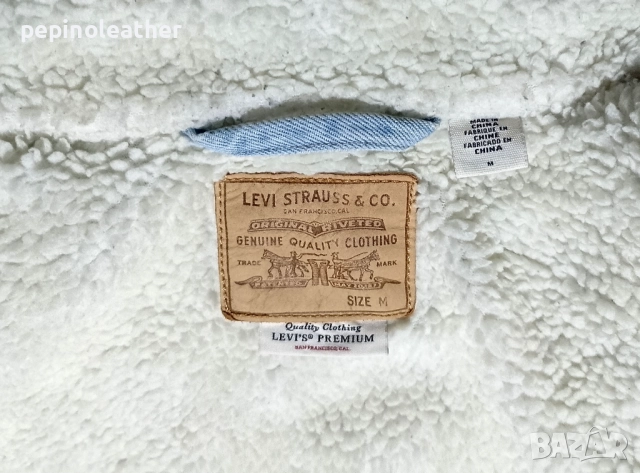 Оригинално дънково яке ЛЕВИС LEVI'S®  Premium Quality Big E Type 3 Sherpa Standard Trucker Jean Jack, снимка 4 - Якета - 52793702