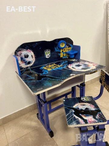 🎯 Детска регулируема маса и стол – ФУТБОЛНА СЕНЗАЦИЯ за малки шампиони! ⚽🏆, снимка 8 - Мебели за детската стая - 51368496