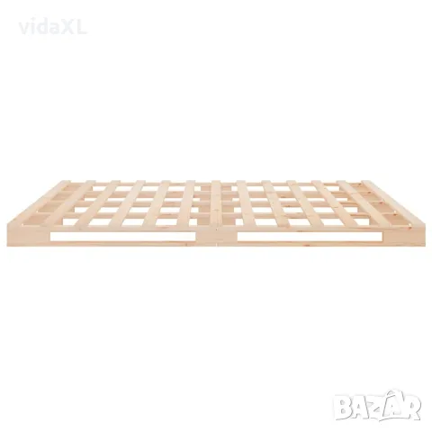 vidaXL Рамка за легло без матрак 200x200 см масивна чамова дървесина, снимка 8 - Спални и легла - 56146601