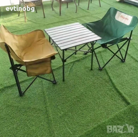 Комплект сгъваеми градински столове и маса, снимка 4 - Градински мебели, декорация  - 53843160