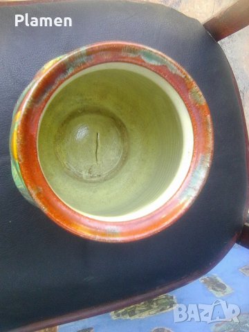 Керамична ваза гърне, снимка 2 - Антикварни и старинни предмети - 42367632