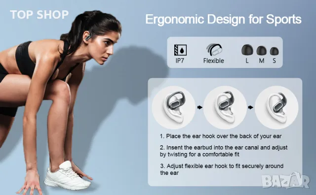 Rulafiss Q28 Безжичи слушалки, спортни Bluetooth 5.3, снимка 10 - Bluetooth слушалки - 48763578