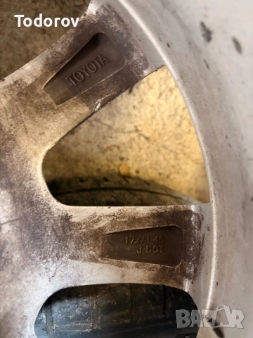 Алуминиеви джанти с гуми за Toyota Avensis 17x7j ET 45, снимка 8 - Гуми и джанти - 53735814