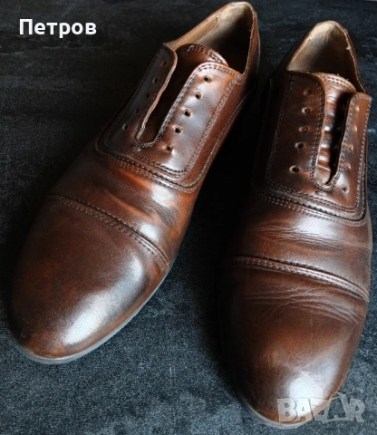 Мъжки, кожени обувки ZARA - 42, снимка 3 - Официални обувки - 53120257