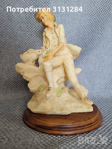 Антикварна Колекционерска Статуетка А.Belcari Каподемонте Италия, снимка 3 - Колекции - 42561571