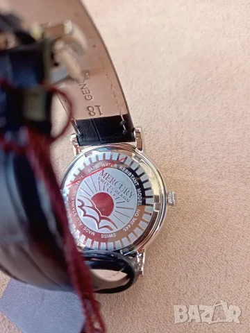 Mercury Swiss Made ръчен часовник 36мм, сребърен, снимка 4 - Други - 55961645
