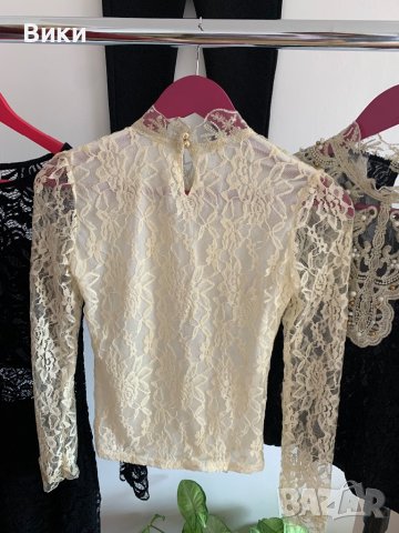 Дамска блуза в черно и бяло, снимка 5 - Блузи с дълъг ръкав и пуловери - 41404726