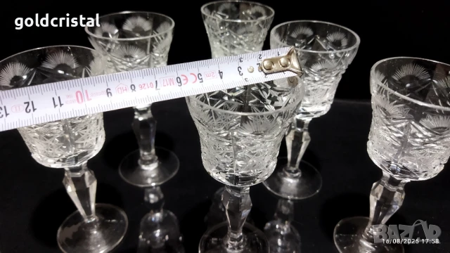 кристални чаши за ракия, снимка 7 - Антикварни и старинни предмети - 51411114