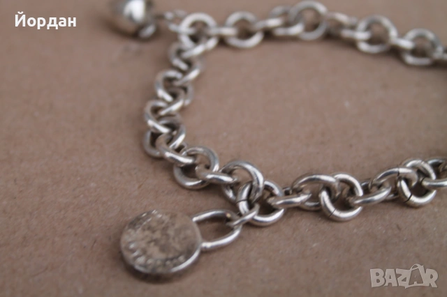 Дамска сребърна гривна ''Tifany & Co.'', снимка 3 - Гривни - 53828963