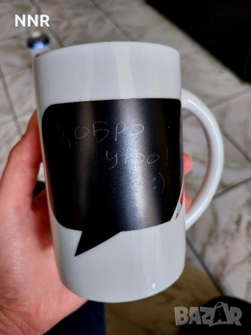 Чаша с площ за писане + молив , снимка 2 - Чаши - 50985835