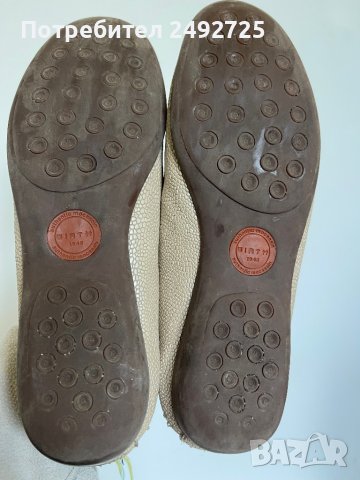Обувки, лоуфери, мокасини, бежово, естествена кожа, WIATH, снимка 2 - Дамски ежедневни обувки - 42401850