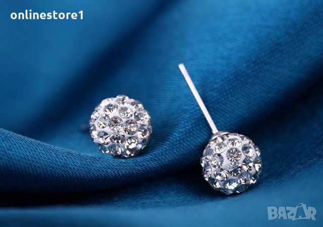 Сребърни обеци 925 - Топчета Лариса Код: BJ407, снимка 3 - Обеци - 33800580
