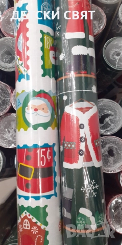 Коледна хартия за подаръци , снимка 5 - Декорация за дома - 52776231