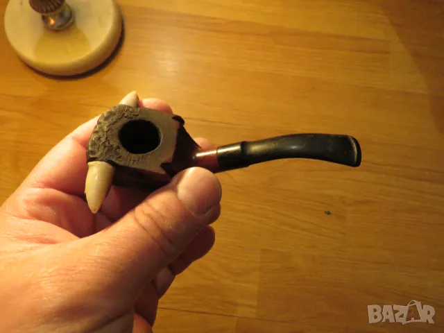 Старинна лула с глава на Бик и изработена от Бриар колекционерска лула колекция, снимка 3 - Антикварни и старинни предмети - 50435230