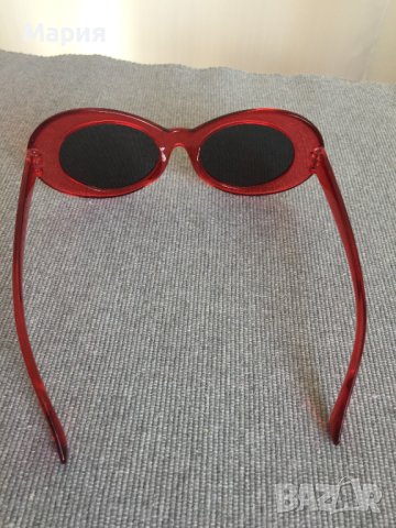 Нови Дамски Слънчеви Очила Червени Черни Прозрачни Кръгли Ретро Модел Модерни , снимка 18 - Слънчеви и диоптрични очила - 44448902
