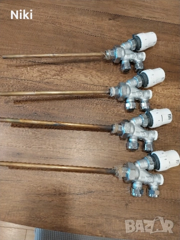 Кран с термоглава на CALEFFI долно подаване и връщане.