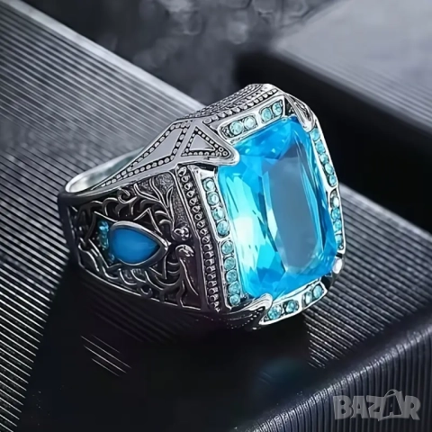 Мъжки пръстен с циркон