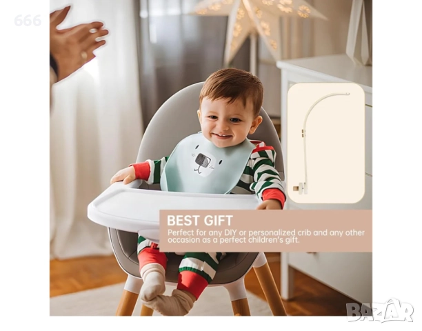 Дървена закачалка за бебешко креватче, снимка 3 - Други - 52579365