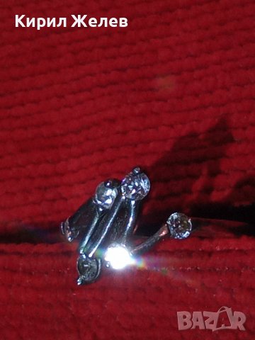 СРЕБЪРЕН МОДЕН СКЪПОЦЕНЕН ПРЪСТЕН РОДИРАНО СРЕБРО 925 с ИНКРУСТИРАНИ ЦИРКОНИ АРТ БУТИК ДИЗАЙН 25197, снимка 4 - Пръстени - 34655194