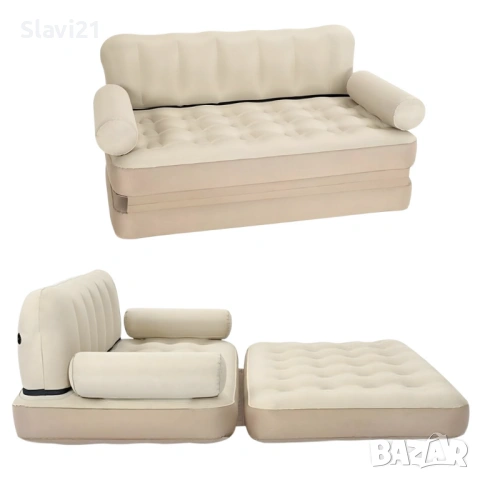 Двоен надуваем матрак с разтегателен диван за спане, снимка 3 - Дивани и мека мебел - 53169801