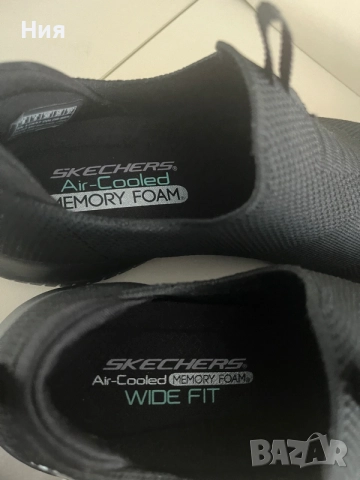 Черни дамски обувки Skechers – Wide Fit, снимка 4 - Дамски ежедневни обувки - 55822100