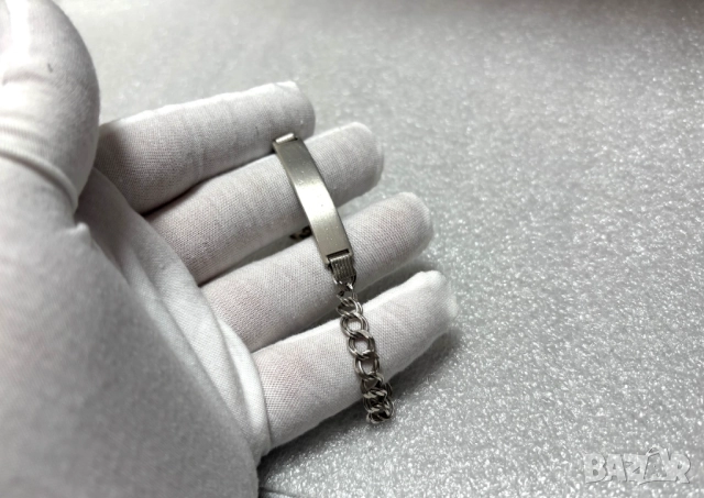 Сребърна Гривна с плочка (проба 925)- 13,00 грама, снимка 12 - Гривни - 52156111