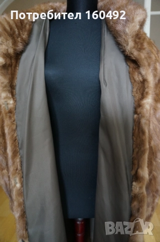 дамско дълго кожено палто, снимка 3 - Палта, манта - 52217142