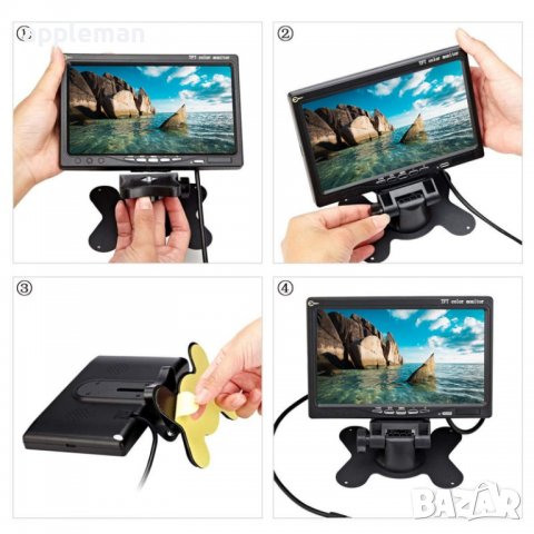 7"инчов inch TFT LCD монитор за връзка с камера за паркиране, DVD, VCR, снимка 2 - Аксесоари и консумативи - 39098089