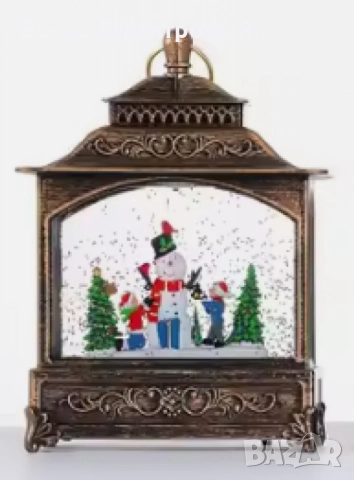 Коледна лампа със сняг и коледни орнаменти, снимка 4 - Декорация за дома - 52203034