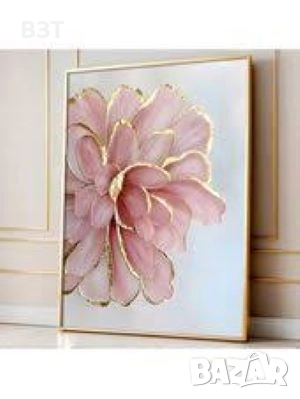 ДИАМАНТЕН ГОБЛЕН – РОЗОВА ХРИЗАНТЕМА, снимка 2 - Пъзели - 52662750